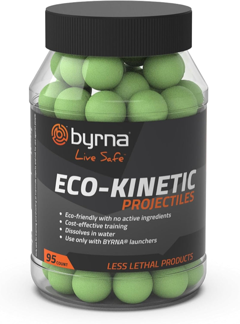 Byrna Eco-Kinetic Projectiles for less-lethal training.Byrna® Eco-Kinetic Projectiles for less-lethal training