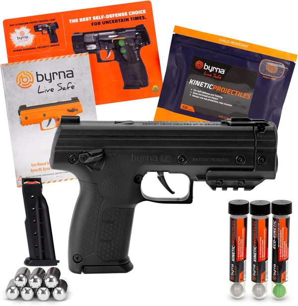 Byrna® LE Kinetic Non-Lethal CA Legal Projectile Gun Bundle Black