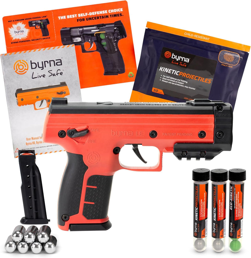 Byrna® LE Kinetic Non-Lethal CA Legal Projectile Gun Bundle Orange