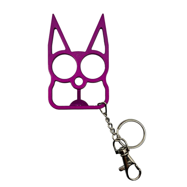 The Cat self defense keychain for personal protection offered in the color purple.