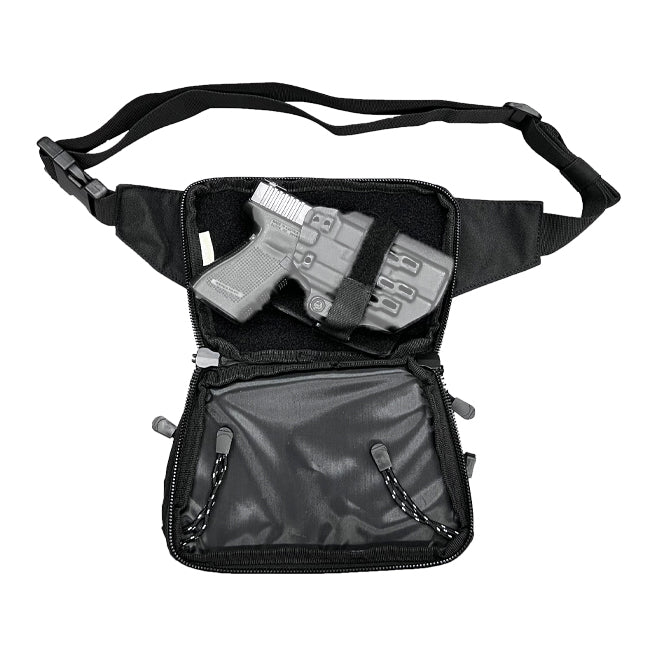 CCW fanny pack in the color urban gray and how well it can hold you self defense option for personal protection.