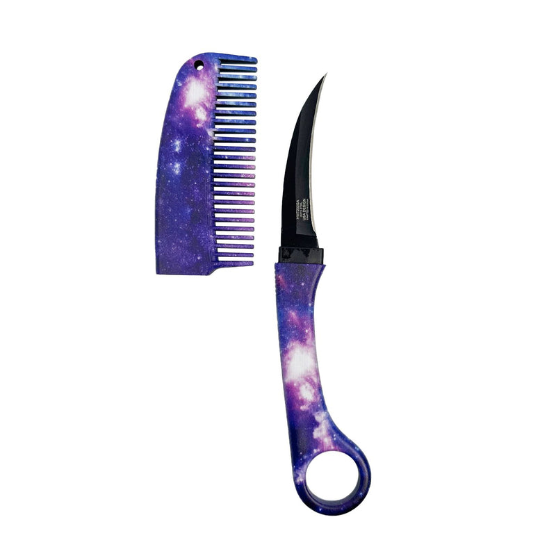 Curved Comb with Hidden Knife