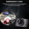 Car dash camera with emergency lock feature.