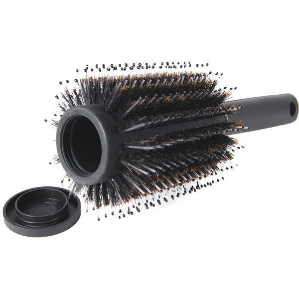 Hair brush with secret hidden inner compartment to safely hide valuables.