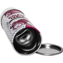 Aqua Net hair spray can with secret hidden compartment shown with lid.