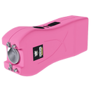 Pink stun gun with a visible brand logo on a white background