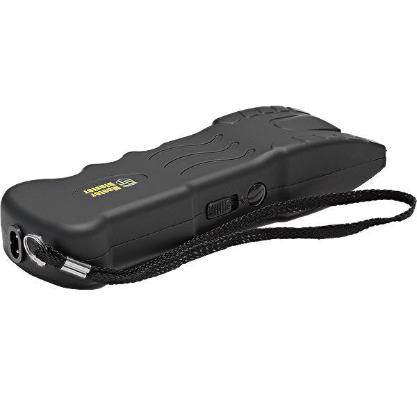 The Master Blaster stun gun with 95 million volts includes safety switch and lanyard.