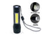 COB LED work light with zoom flashlight featured.