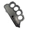 6 Inch OTF Knuckle Knife Black with Carbon Fiber