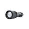 Police Force Defense stun flashlight frpnt view that includes the lens.