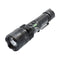 Police Force Defense stun flashlight with battery status indicator lights.