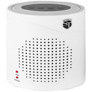 Safety Technology Barking Dog Alarm with radar motion detection, wireless remote control and AC power adapter.