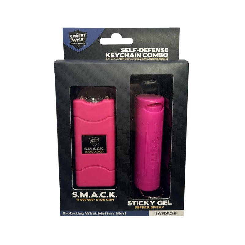 6 Units Self-Defense Stun Gun and Gel Pepper Spray Keychain Bundles