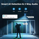 Outdoor solar powered security camera does not require WiFi connection with motion detection.