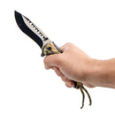 8.5" Spring Assisted Camo Knife with Paracord