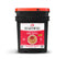 Emergency food supply bucket with lid.