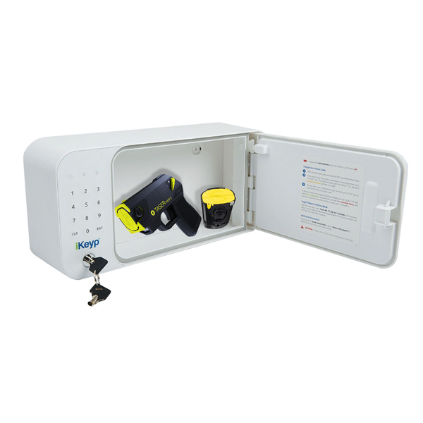 Taser Pulse 2 secured withan I Keyp lockabel safe.