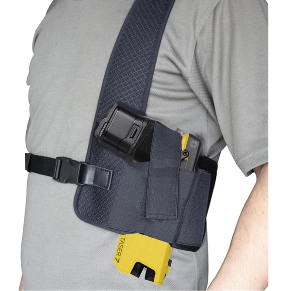 Shoulder holster for the Axon brand Taser right hand.