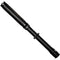 Black long handle stun gun baton that extends in length with bright flashlight.