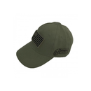 Olice drab Voodoo cap with a black US Flag patch on the front.
