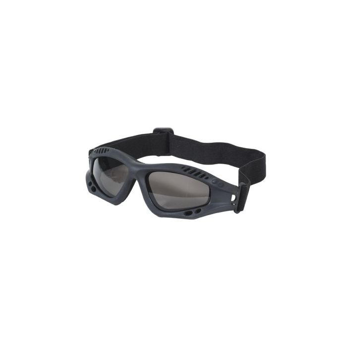 Voodoo black gray goggles with a black strap.