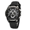 Black wristwatch with built-in disguised spy hidden camera.
