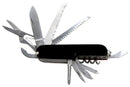 Multi-function swiss army style knife with 16 tools.