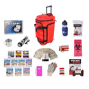 Bulk wholesale 44 meals food storage and survival kit with red wheel bag.