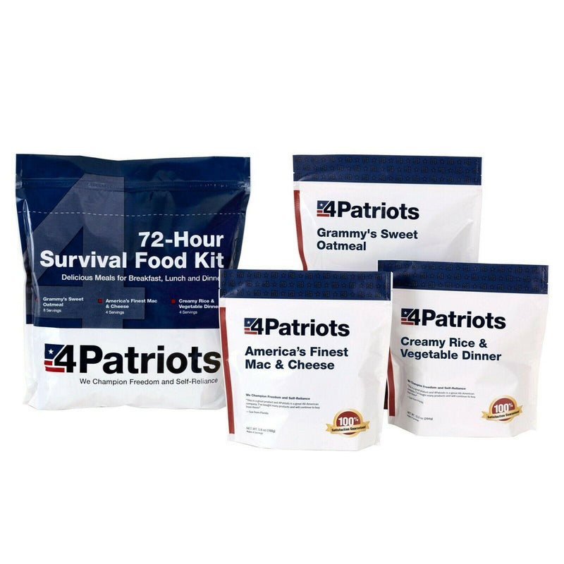 72 Hour emergency food survival kit.