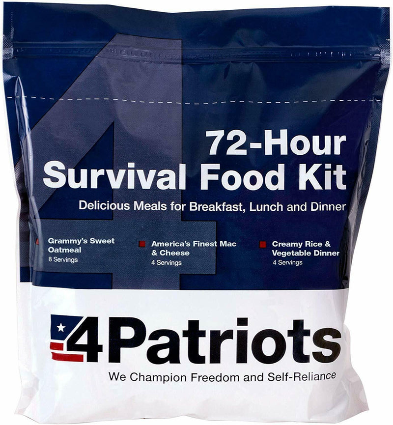 72 hour emergency survival food kit.
