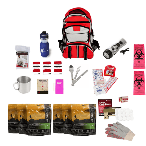 72 Hour Emergency pack full of supplies available for bulk wholesale and discounted prices.