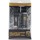 Safety Technology manufacturer packaging for the 8 in 1 car safety tool.
