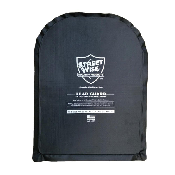 The Streetwise Rear Guard Backpack Insert instantly converts your ordinary backpack, laptop case, or handbag into a ballistic shield capable of stopping nearly all handgun rounds (even 9mm and .44 Magnum!)