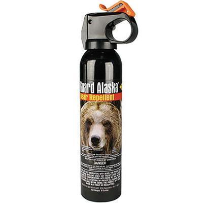 Guard Alaska powerful bear spray with effective spray distance 20 feet.