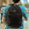 Black bulletproof backpack for students personal safety when away from home all ages.