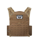 The AR500 Invictus ballistic plate carrier color coyote brown.