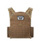 The AR500 Invictus ballistic plate carrier color coyote brown.