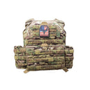 The AR500 Testudo plate carrier multi-cam style with green.
