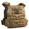 The AR500 Armor Veritas modular plate carrier shown in the color coyote brown.