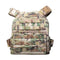 The AR500 Armor Veritas modular plate carrier in the color multi camo shown is the backside view in this image.