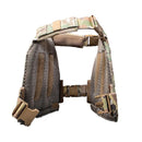 The AR500 Armor Veritas modular plate carrier shown in the multi-camo design color view of the inside.