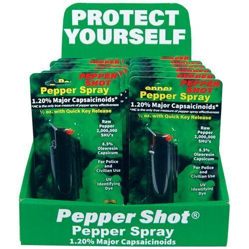 12) Black Pepper Shot Spray with Counter Display Option SDP Inc 