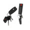 Pepper spray and personal key-chain alarm combo package in the color black.