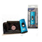 Exclusive on-line offer sold only be Self Defense Products Inc USB Blue stun gun with purse wallet.