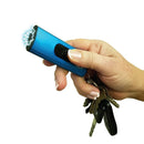 USB Blue Secure Stun Gun with Black Key-Chain Purse Wallet