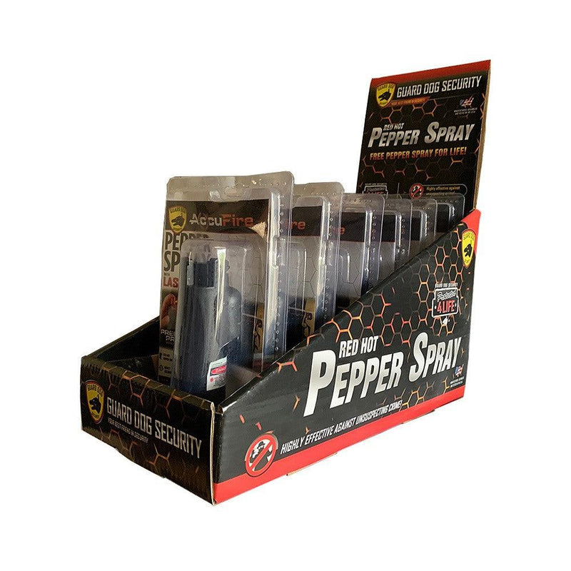 12 Units Accufire Laser Sight Hard Case Key-Chain Pepper Spray SDP Inc 