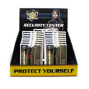 Bulk wholesale discount pricing for the Streetwise Security Halo pepper sprays for self defense protection. Shown with display case.