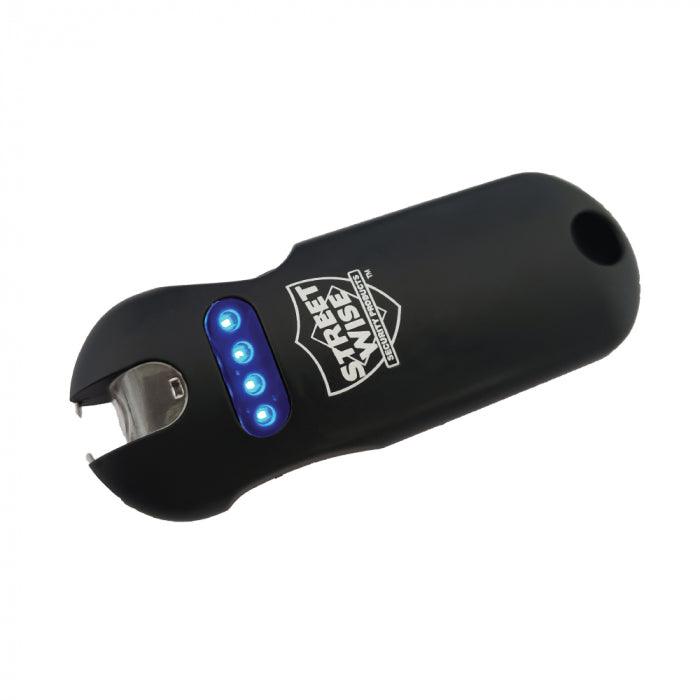 Bulk wholesale pricing for the black colored Smart stun gun with power meter LED lights.
