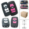 Both the black and gray and black and pink razor stun guns. Including packaging.