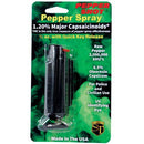 Black hard case pepper spray in packaging.